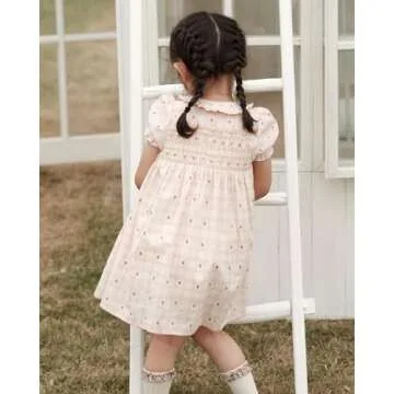 Floral Smocked Dress for Baby Girls - Vintage Style