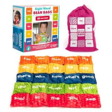 Educational Insights Sight Word Bean Bags - Tactile Bean Bags for Kids Classroom, Toddler Learning A...