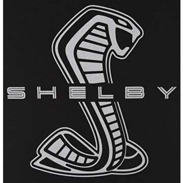 JH Design Men's Shelby Cobra T-Shirt | Black Crew Neck | Short Sleeve Shirt