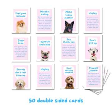 Catchyourdreams Dogs Against Anxiety Cards - 50 Techniques for Stress and Mood Boosting