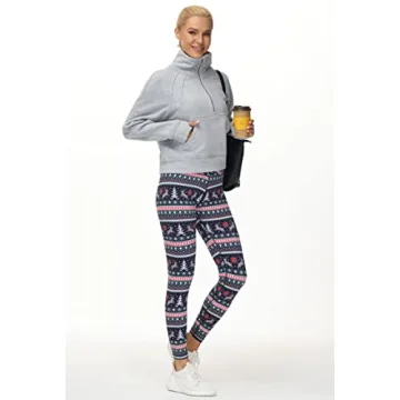 Women's Fleece Half Zip Pullover with Thumb Holes & Pockets