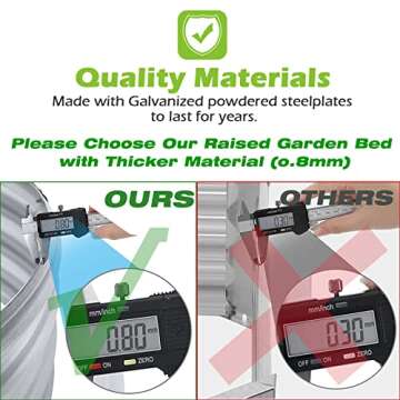 Raised Garden Bed Galvanized Planter Box Outdoor, 5ft Oval Large Rot-Resistant Metal Garden Bed Planter for Vegetables Flower Herb (Silver)