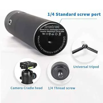 Smatree Extension Rod Power Stick, 5000mAh Portable Osmo Pocket 2 Power Bank with Tripod Compatible with DJI Osmo Pocket 2 & DJI Osmo Pocket 1(Not fit with Pocket 3!)