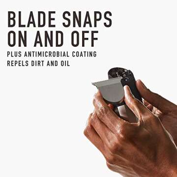 Beard Trimmer + T-Blade Bundle By Bevel - Clippers for Men, Cordless, Rechargeable, Tool-free Zero Gap Dial, High Power, 8 Hour Battery Life, 6 Month Standby