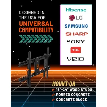 ECHOGEAR Wall Mount for 90" TVs - Low Profile & Safe