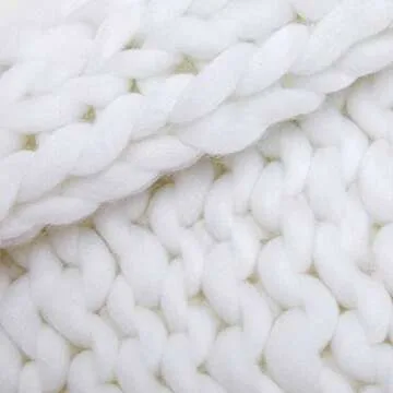 ICOSY Chunky Knit Blanket Newborn Photography Props Baby Milestone Photo Blanket for Photograph Chunky Yarn Basket Filler Backdrop Photo Studio Posing Props