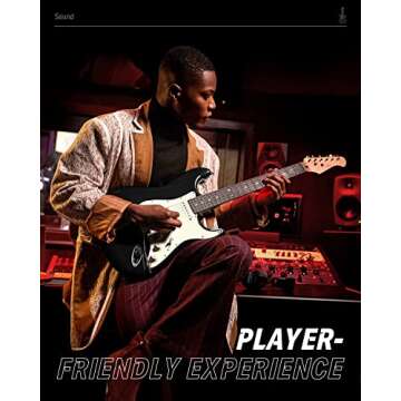 Donner 39 Inch Electric Guitar, Seeker Series DST-400 Solid Alder Body Electric Guitar for Intermediate & Pro Players, Single Coil Split System & Tremolo Bridge, Bonus Bag, Cable, Strap