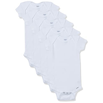 Gerber Short Sleeve 5-Pack Baby Onesies for 3-6 Months