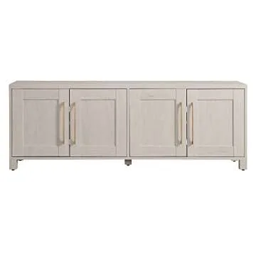 Henn&Hart Alder White TV Stand for Up to 80" TVs