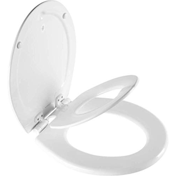 Mayfair NextStep2 Toilet Seat with Built-In Potty Training Seat, Slow-Close, Easy Clean, Removable t...