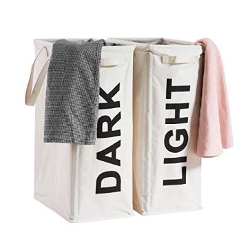 Haundry 2 Pack Light and Dark Laundry Hamper Set