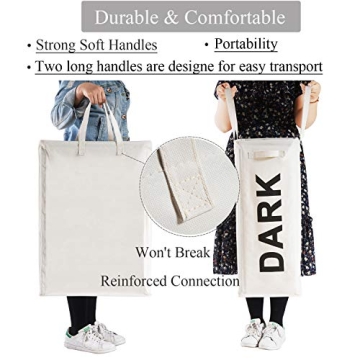 Haundry 2 Pack Light and Dark Laundry Hamper Set