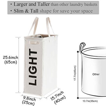 Haundry 2 Pack Light and Dark Laundry Hamper Set