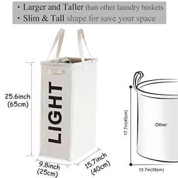 Haundry 2 Pack Light and Dark Laundry Hamper Set