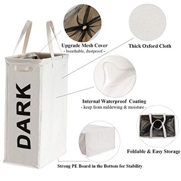 Haundry 2 Pack Light and Dark Laundry Hamper Set