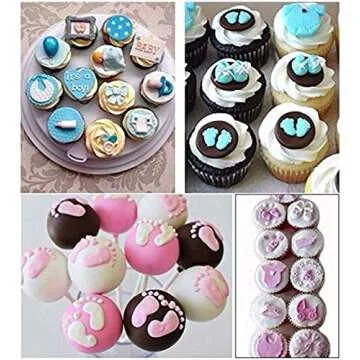 Cute Baby Silicone Fondant Cake Mold Kitchen Baking Mold Cake Decorating Moulds Modeling Tools，Gummy Sugar Chocolate Candy Cupcake Mold(6 PACK )