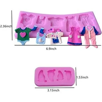 Cute Baby Silicone Fondant Cake Mold Kitchen Baking Mold Cake Decorating Moulds Modeling Tools，Gummy Sugar Chocolate Candy Cupcake Mold(6 PACK )