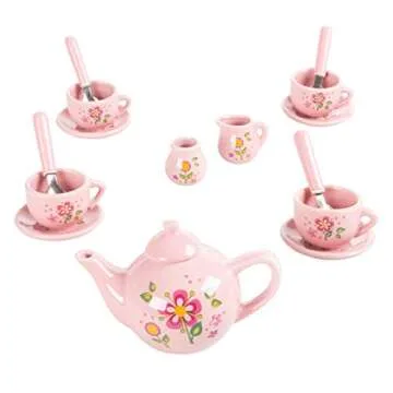 Hey! Play! Kids 17pc Mini Tea Set for Pretend Play