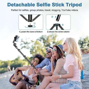 70" Phone Tripod, Tripod for iphone with Remote & Phone Holder, Portable Cell Phone Tripod Stand, Selfie Stick Cellphone Tripod for Video Recording, Compatible with iPhone 14 13 Pro Max/Android/Camera
