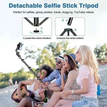 70 Inch Phone Tripod with Bluetooth Remote and Holder