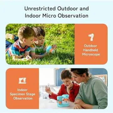 APEXEL Kids Digital Microscope with IPS Screen