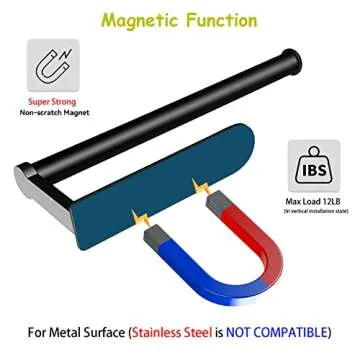 3-in-1 Magnetic Paper Towel Holder for Kitchen