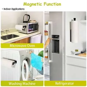 3-in-1 Magnetic Paper Towel Holder for Kitchen