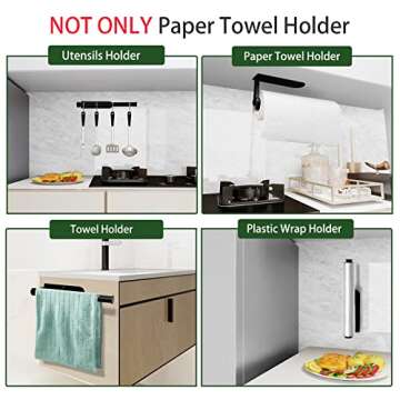 3-in-1 Magnetic Paper Towel Holder for Kitchen