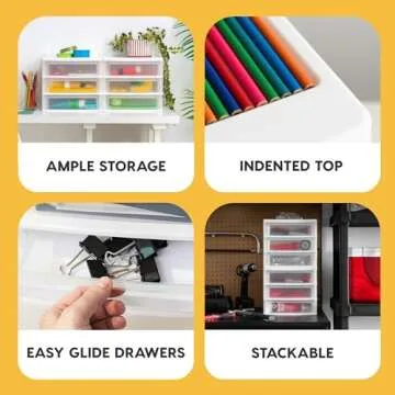 IRIS USA 3-Drawer Organizer - Functional Desktop Storage