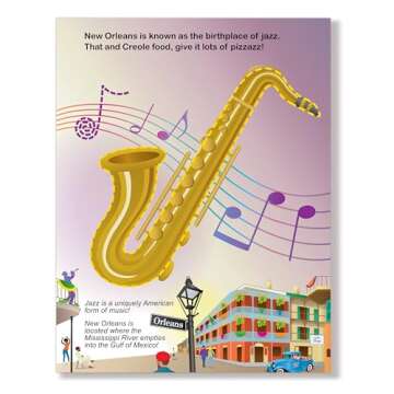 WIKKI STIX USA Fun Book. 20 Pages of Colorful Scenes and Activities. Perfect Roadtrip Essential for Kids. Comes with 72 Colorful