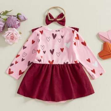 Valentines Baby Girl Romper Dress - Adorable & Comfortable