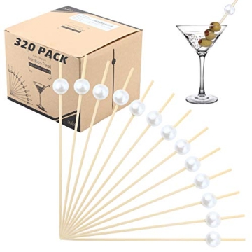 Elegant Bamboo Cocktail Picks for Appetizers - 320 Count Decorative Toothpicks