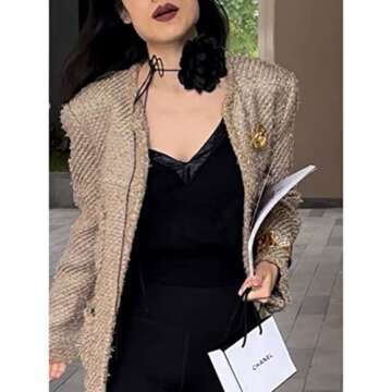 Pingyongchang Bohemian Lace Flower Collar Choker Necklace Soft White Flower Tie Cravat Necklace Wedding Jewelry Gift for Women (Big （black+pink）)