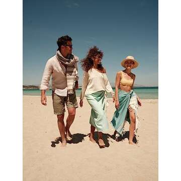 SMYRNA TURKISH COTTON Heritage Series Turkish Beach Towel Oversized, 37x71 inch, Extra Large Quick Dry Sand Free Beach Blanket, Lightweight Cotton Pool, Spa, Travel, Gym, Adult Bath Towel, Black