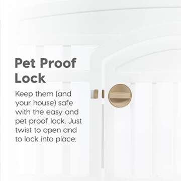 IRIS USA 34" Exercise 8-Panel Pet Playpen with Door, Dog Playpen for Medium and Large Dogs, Keep Pets Secure, Easy Assemble, Fold It Down, Easy Storing, Customizable, White