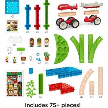 Fisher-Price Wooden Toy Kit for Ages 3+ - 75 Pieces