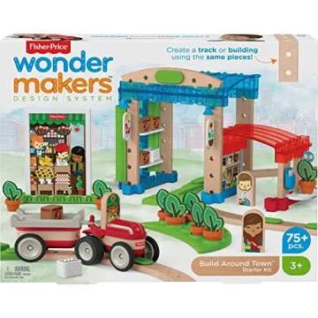 Fisher-Price Wooden Toy Kit for Ages 3+ - 75 Pieces