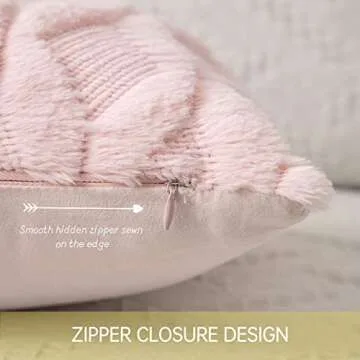 MIULEE Light Pink Throw Pillow Covers 18x18 Set of 2 Spring Decorative Farmhouse Couch Throw Pillows Boho Shells Cute Soft Plush Wool Winter Pillowcases for Valentines Day Bedroom Living Room Sofa