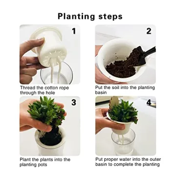 Greachieve Self Watering Planter Pots for Indoor Plants