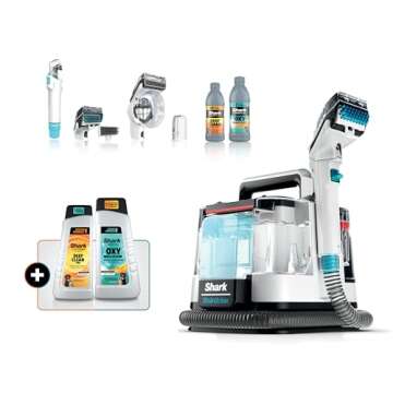 Shark PX201 StainStriker Portable Carpet & Upholstery Cleaner, Spot, Stain, & Odor Eliminator, 3 Att...