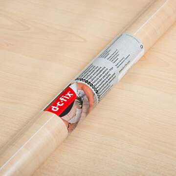 d-c-fix 346-0219 Decorative Self-Adhesive Film, Maple Wood, 17" x 78" Roll