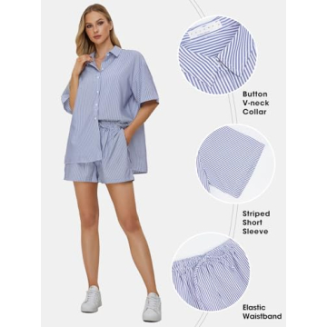 EXLURA Womens 2 Piece Lounge Set for Summer 2024