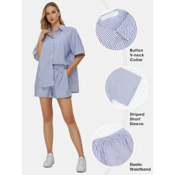 EXLURA Womens 2 Piece Lounge Set for Summer 2024