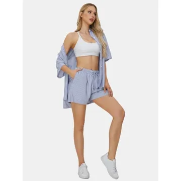 EXLURA Womens 2 Piece Lounge Set for Summer 2024