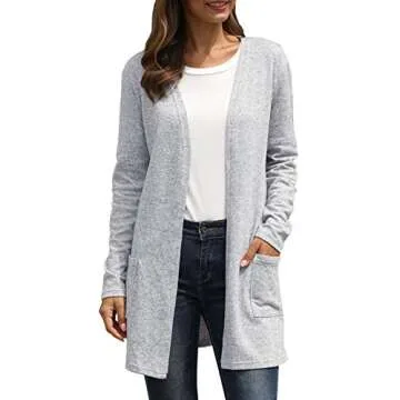 Button Cardigans for Women Button Down Back Cardigan Kimonos Grey 2XL