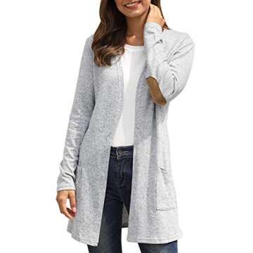 Button Cardigans for Women Button Down Back Cardigan Kimonos Grey 2XL