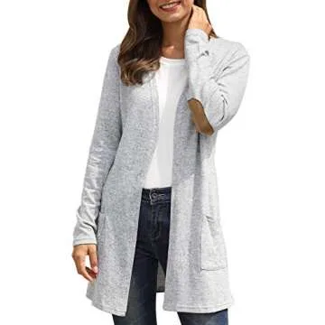Button Cardigans for Women Button Down Back Cardigan Kimonos Grey 2XL