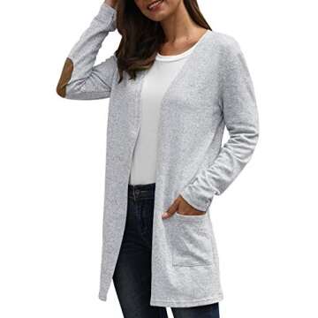 Button Cardigans for Women Button Down Back Cardigan Kimonos Grey 2XL