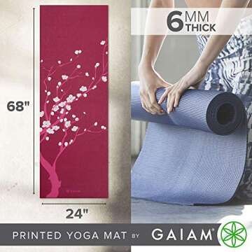 Premium Non-Slip Gaiam Yoga Mat for All Workouts