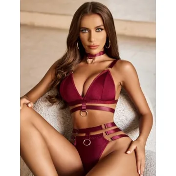 Avidlove Sexy Bra and Panty Set with Choker